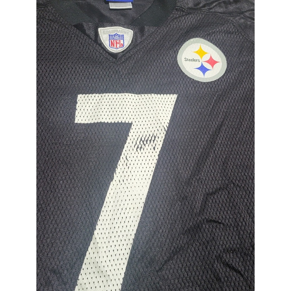 Pittsburgh Steelers Ben Roethlisberger Reebok Game Jersey #7 Size 2XL XXL Black - Picture 8 of 9
